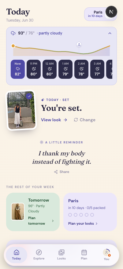 Plume app screen