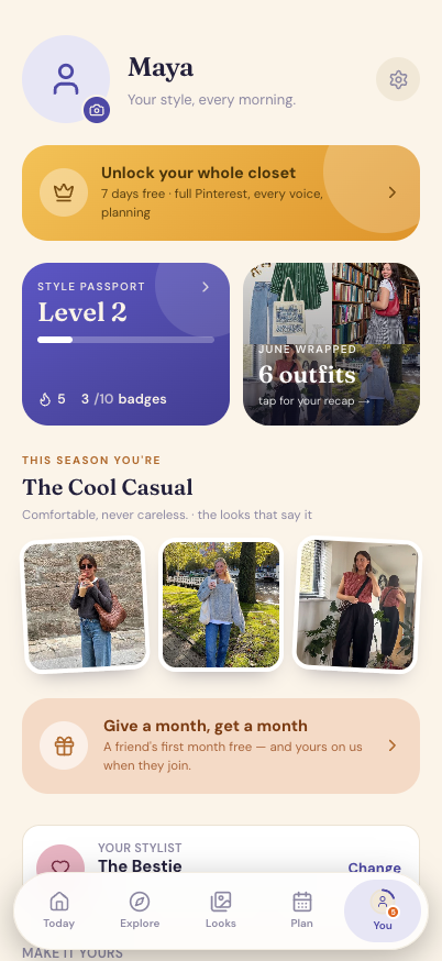 Plume app screen